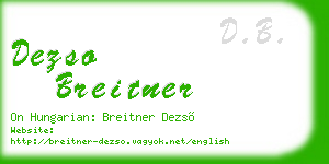dezso breitner business card